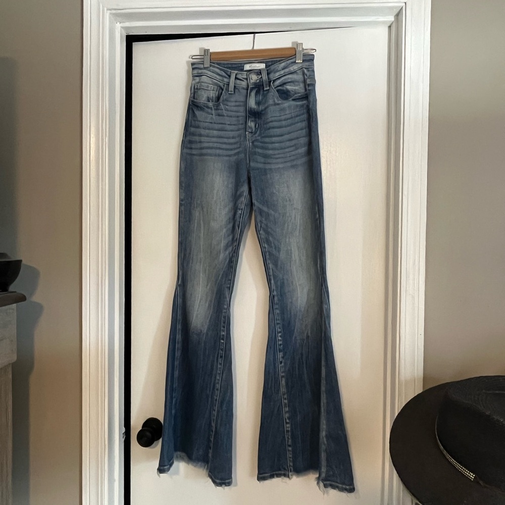 Women's Kancan Blue Flared Jeans